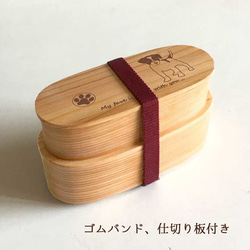 【 ジャックラッセル 】 スリム 入子 型 天然木 曲げわっぱ 弁当箱 二段 わっぱ 木製 5枚目の画像