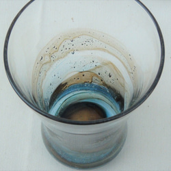 手づくりガラス　水の環　焼酎グラス 2枚目の画像