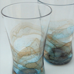 手づくりガラス　水の環　焼酎グラス 3枚目の画像