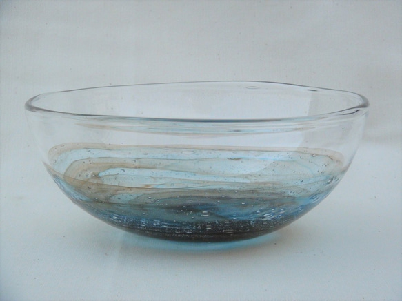 手づくりガラス　水の環　ボール（M） 4枚目の画像
