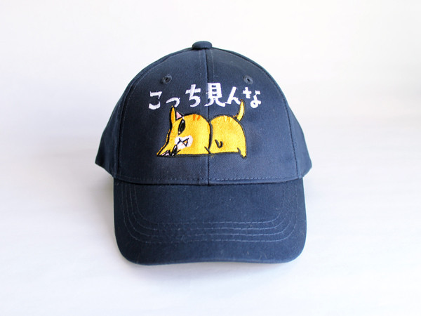 こぎん刺し　鍋帽子(紺✖️紺) スリット入り 刺し子キャップ | 帽子専門店 KNOWLEDGE（ナレッジ）