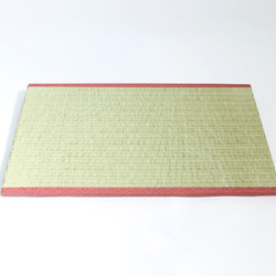 ミニチュア　ドールハウス用　編み込み高級畳　赤 1枚目の画像
