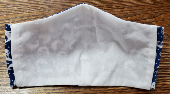 ✰︎和柄 トンボ柄 おしゃれ✰︎ 立体 綿100％  夏用 布マスク 耳ゴム ノーズフィッター フィルターポケット付き 2枚目の画像