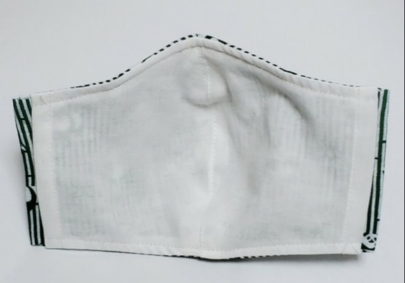 ✰︎和柄☆抗菌防臭加工Wガーゼ使用 ✰︎立体 綿100％ 布マスク 2枚目の画像