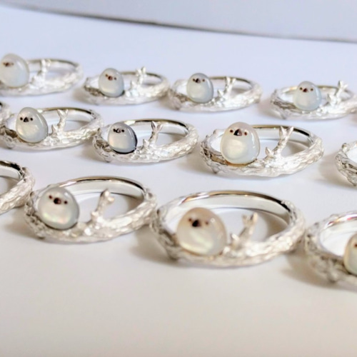 シマエナガのリング＊受注制作 指輪・リング Tomokawa Haruka 通販