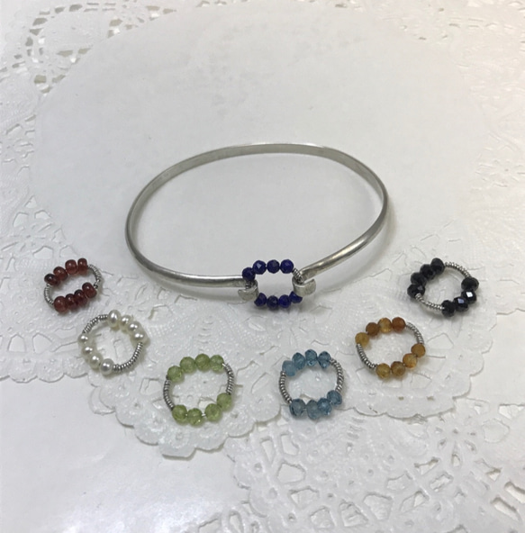 色んな石で楽しむsilver bangle 6枚目の画像