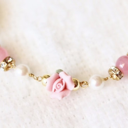 『数量限定ハンドメイド2019』　rose*roseブレスレット 3枚目の画像