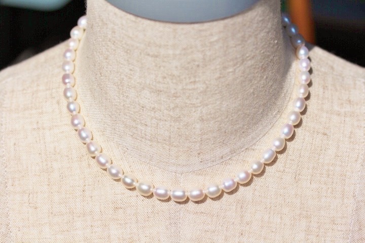 送料無料　14kgf ライスパール*ネックレス
