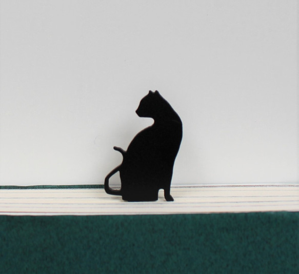 黒猫のしおり,ブックマーク　[後姿]　（読書,本,プレゼント,母の日,CAT,BOOKMARK） 1枚目の画像