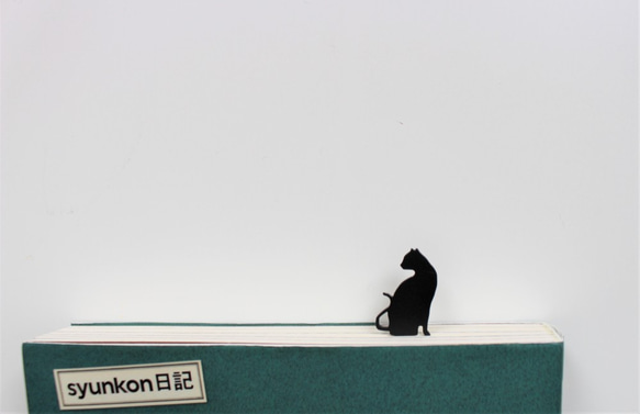 黒猫のしおり,ブックマーク　[後姿]　（読書,本,プレゼント,母の日,CAT,BOOKMARK） 2枚目の画像