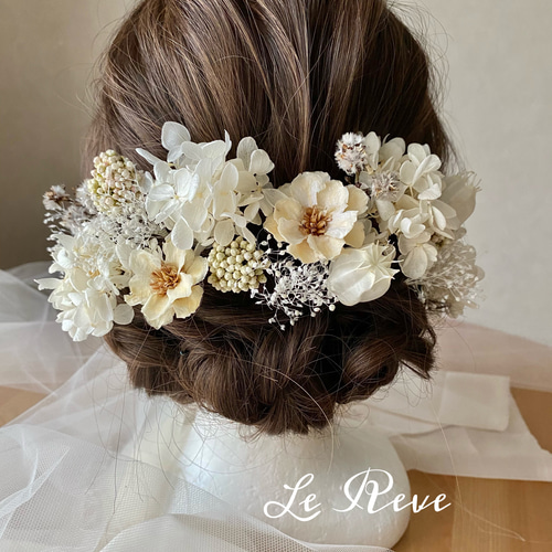純白の花嫁 髪飾り〜ウェディング ブライダル 結婚式 着物 和装 純白の花嫁 髪飾り〜ウェディング ブライダル 結婚式 着物 和装