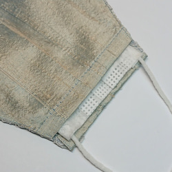 立体マスクⒹ【 コードレース＆シルク】 フィルターポケット付き　 5枚目の画像