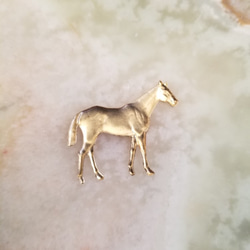 ヴィンテージ　Brass製　ホース　馬　メタルパーツ　24×29㎜ 2枚目の画像