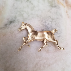 ヴィンテージ　Brass製　ホース　馬　メタルパーツ　22×34.5㎜ 2枚目の画像