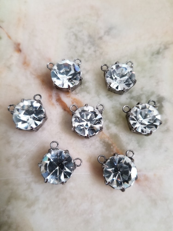 ヴィンテージ ラインストーンパーツ 11㎜ ビーズ Perles de