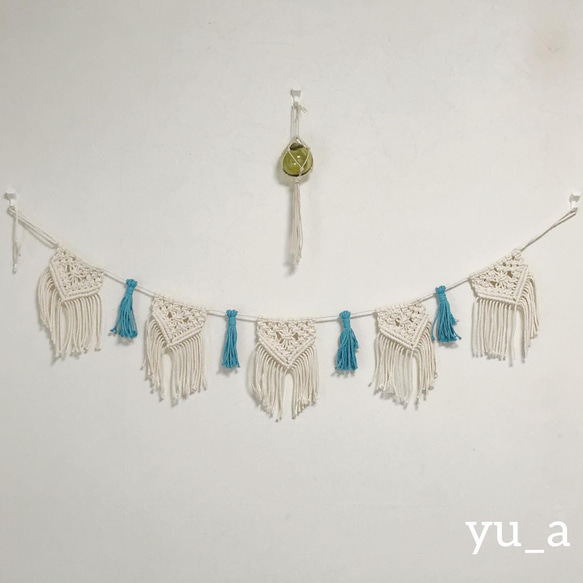 マクラメタペストリー マクラメガーランド マクラメガーランド☆のれん☆タペストリー ガーランド IL FARO 通販