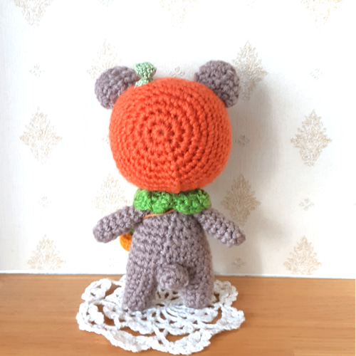 あみぐるみ みかん帽子のくま あみぐるみ まりも 通販 13051281