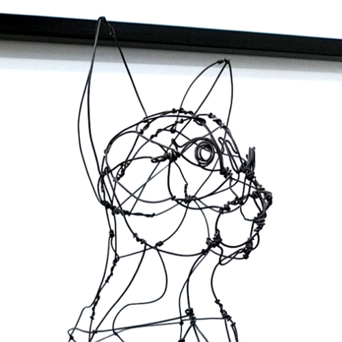 ワイヤーアート ネコ 立体・オブジェ YAN 通販 11456785｜Creema(クリーマ)