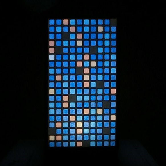 【受注製作】テーブルライト　Square aggregate -Blue- 　■□基本送料無料□■ 2枚目の画像