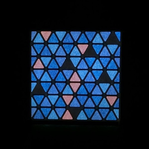 【受注製作】テーブルライト　triangle aggregate  -Blue-　■□基本送料無料□■ 3枚目の画像