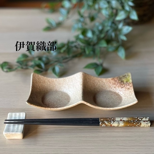 ハンドメイド　木製　二連薬味入れセット Amazon｜食器 仕切り皿 小皿 醤油皿 2枚セット 薬味皿 仕切皿