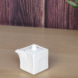 角型醤油差し・ミニ　狭口　ミルクポット　モノトーン　おうちカフェ 4枚目の画像