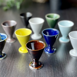 ぐい呑み　おうち飲み　陶盃　あさがお型 18枚目の画像