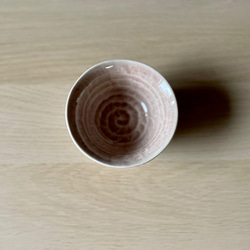【麦山窯】　-ローズクォーツ-　ろくべ型豆茶碗　おうちカフェ 3枚目の画像