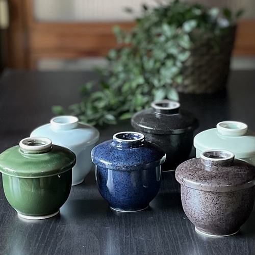 七官青磁茶碗 523g 保存箱 M887
