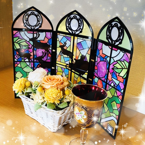 クリスマススタンド☆アクリルステンドグラス風☆ その他
