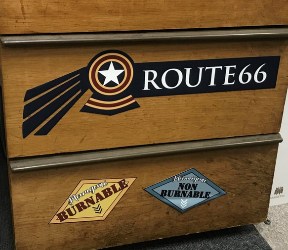 ＲＯＵＴＥ66　ステッカー　男前　　インテリア　DIY　シール　 2枚目の画像