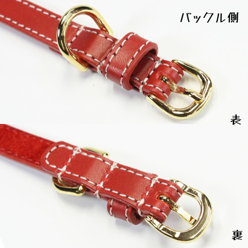 パリで購入フランスブランドWOUPAY赤いレザー犬用リード＆首輪新品タグ付き パリで購入フランスブランドWOUPAY赤いレザー犬用リード＆首輪新品タグ付き