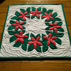 ハワイアンキルト クリスマスタペストリー タペストリー・壁掛け し