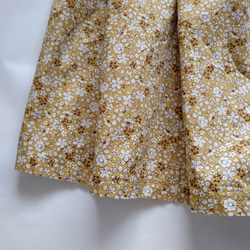 マスタードのコットン・ギャザースカート（ウエスト楽チン総ゴム）【受注製作】大人可愛いギャザースカート♥ 6枚目の画像