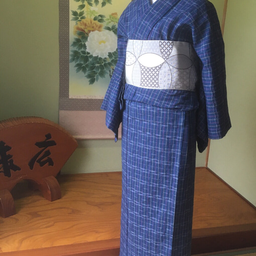 無形文化財 正藍染阿波しじら織の本格浴衣 夏着物 着物 tami 無形文化財 正藍染阿波しじら織の本格浴衣 夏着物 着物 tami