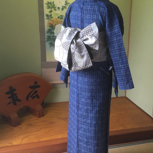 無形文化財 正藍染阿波しじら織の本格浴衣 夏着物 着物 tami 無形文化財 正藍染阿波しじら織の本格浴衣 夏着物 着物 tami