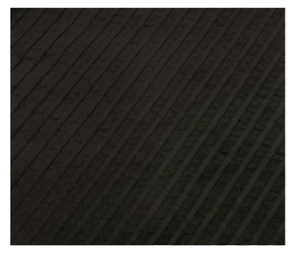 変りリブ織ニット/つば広ルーズキャスケット(ゆったり)◆黒 3枚目の画像