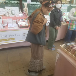 手触りの良い柔らかい麻混のA4サイズエコバッグ 5枚目の画像