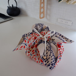 花さく　Bento cloth 'n' bag ～紐を引っ張るとお弁当袋になるランチクロス～ 5枚目の画像