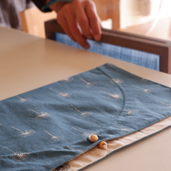 夜のTANPOPO　Bento cloth 'n' bag ～紐を引っ張るとお弁当袋になるランチクロス～ 4枚目の画像