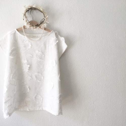 フランス製立体お刺繍ブラウス ブラウス Atelier Ïto 通販 フランス製立体お刺繍ブラウス ブラウス Atelier Ïto 通販