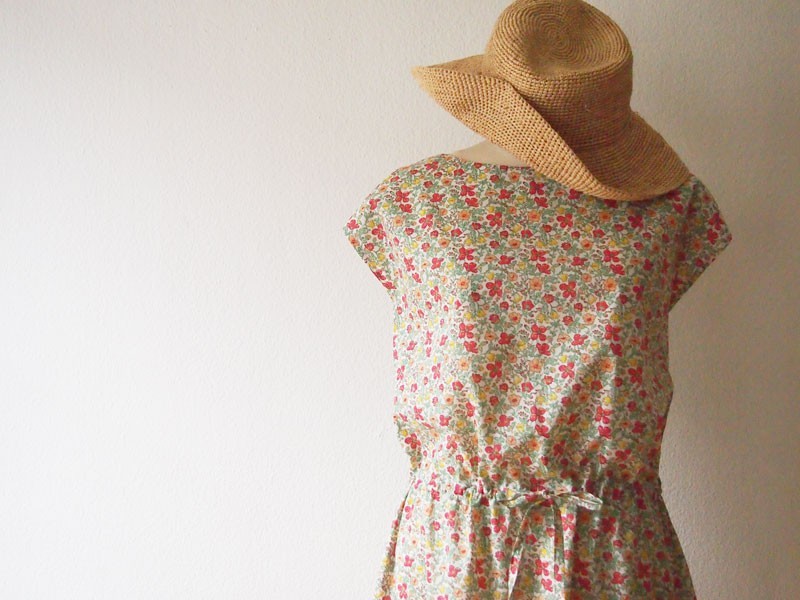 Special!! Liberty:Meadow ドローストリングワンピース[朝ドラでふくちゃんが着ているブラウス柄]