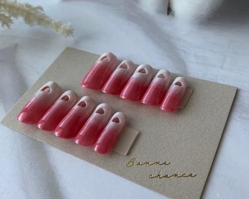 ハートパンチネイルチップ10P ネイルチップ（つけ爪） Anail