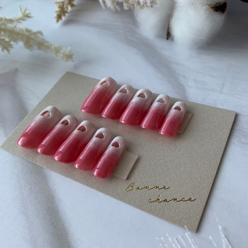 ハートパンチネイルチップ10P ネイルチップ（つけ爪） Anail