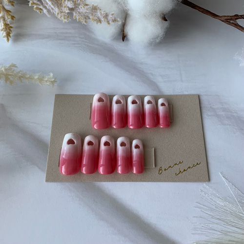 ハートパンチネイルチップ10P ネイルチップ（つけ爪） Anail