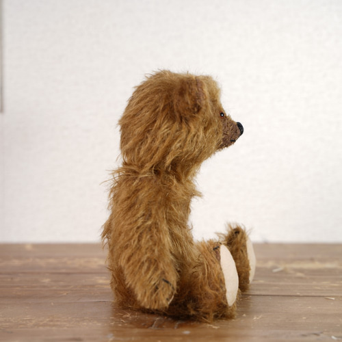 テディベア・毛の長いこげ茶ぐま テディベア ジャーマンモヘア