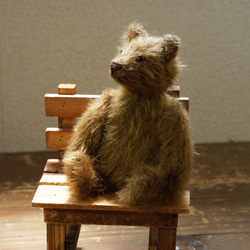 国内作家 アンティーク風テディベア ぬいぐるみ ぴーなつふぁくとりー