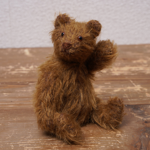 ハンドメイド ビンテージ風 テディベア 手作りベア ぬいぐるみ