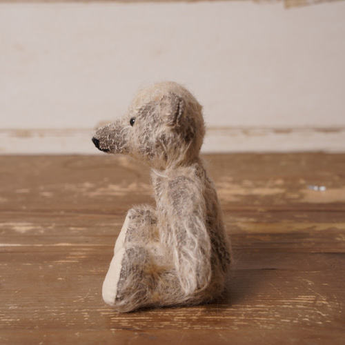 国内作家 アンティーク風テディベア ぬいぐるみ ぴーなつふぁくとりー