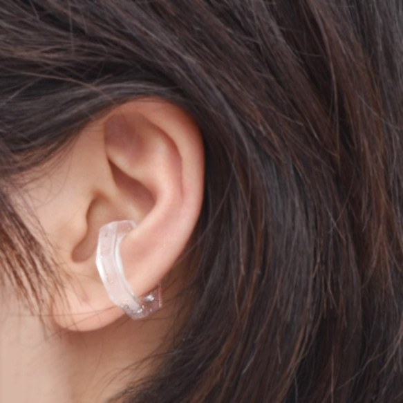 glass ear cuff　CLEAR 1枚目の画像